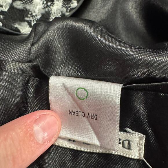 NWT Dalia Collection Wool Blend Short Pencil Skirt Size 8 Black & White Tweed - Picture 7 of 9